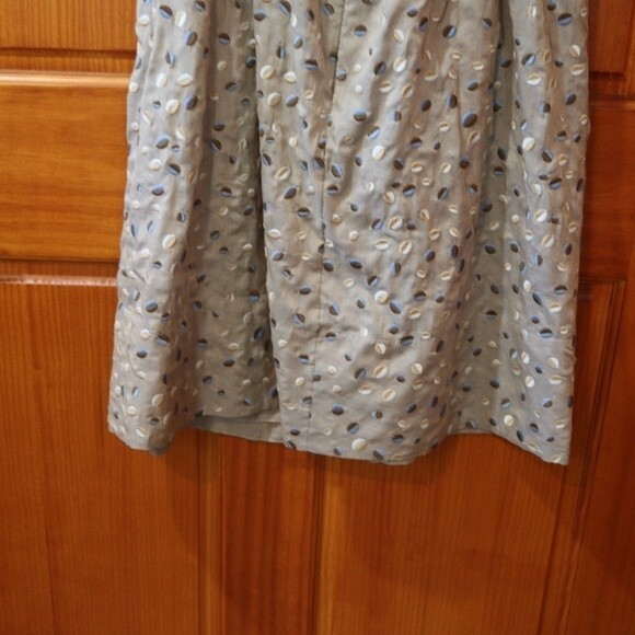 BCBGMAXAZRIA Gray Seashell Print Cotton Woven Babydoll Mini Dress 12 NWT - Picture 9 of 12